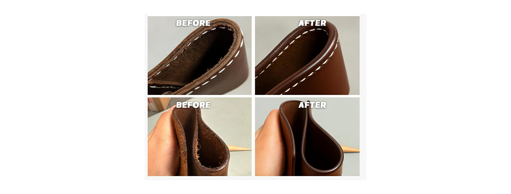 Detail Highlight: Before-and-after comparison of painted edges