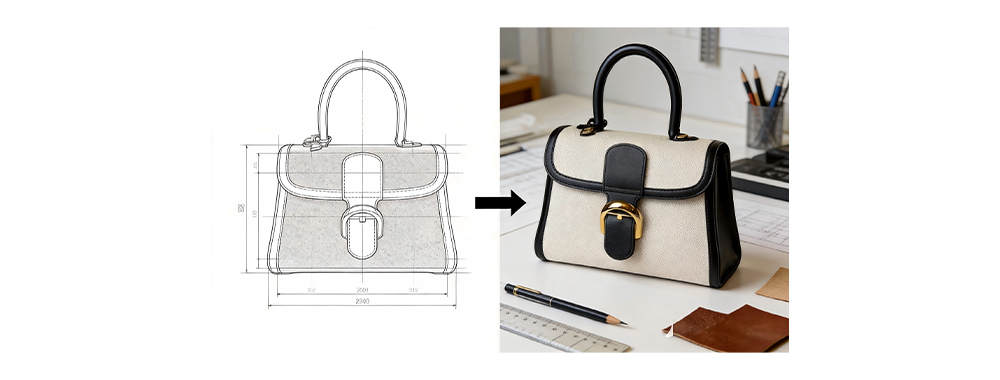 Customized leather handbag
