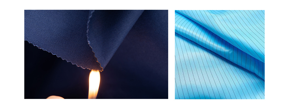 Flame retardant fabric and anti-static fabric 