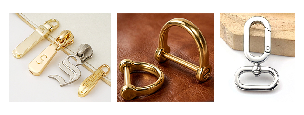 Substrate selection From left to right, they are zinc alloy, brass, and stainless steel