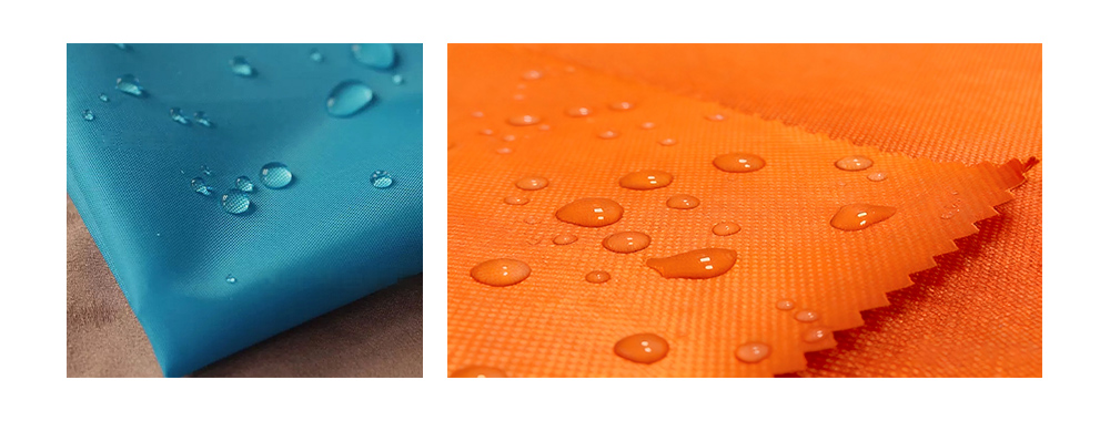 DWR waterproof and PU waterproof polyester fabric