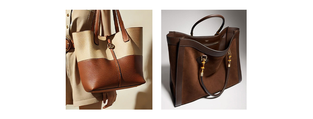  A bag that combines vegetable tanned leather and chrome tanned leather